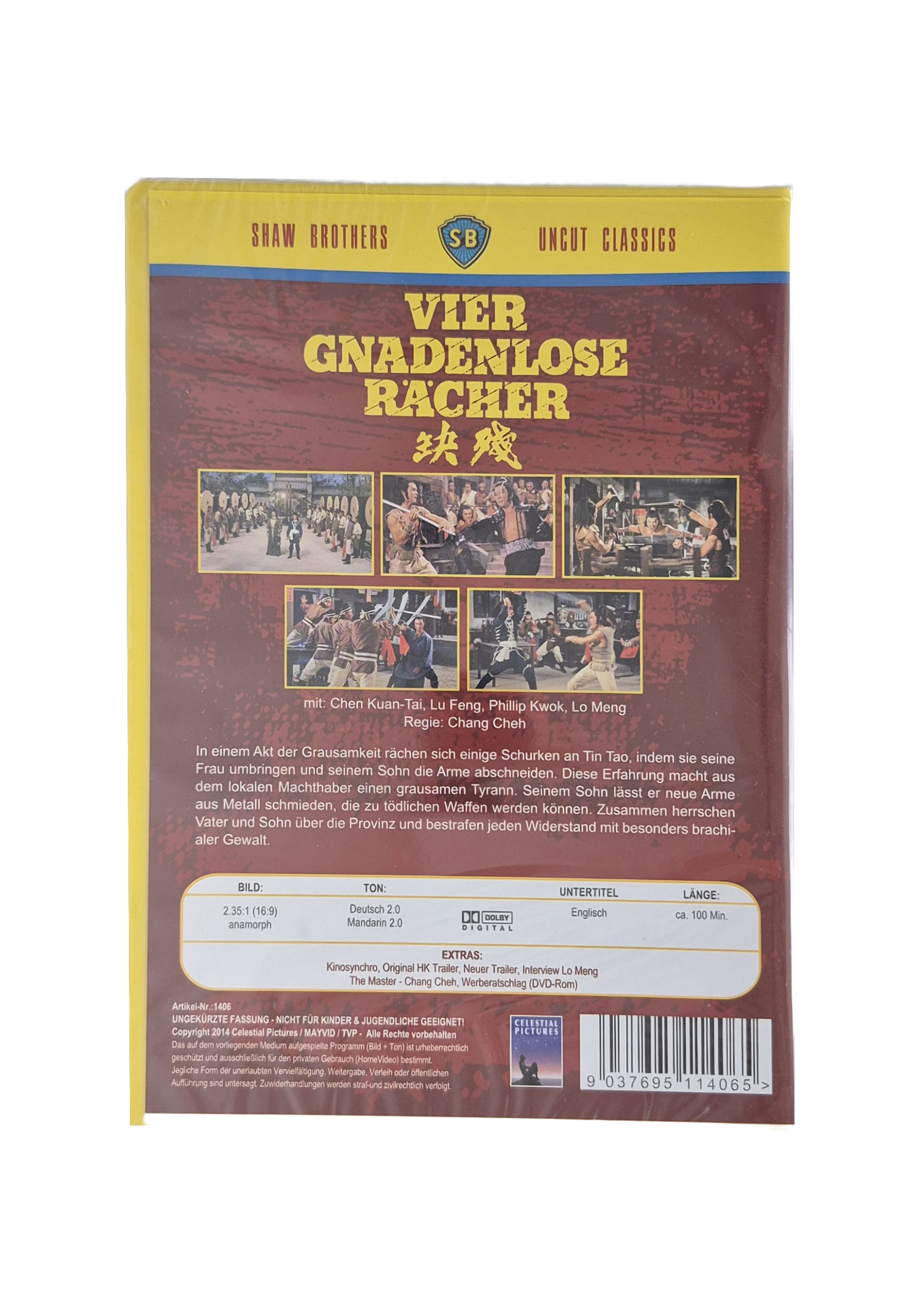 Vier Gnadenlose Rächer - Tödliche Kämpfe im Reich der Shaolin (DVD) – Bild 3